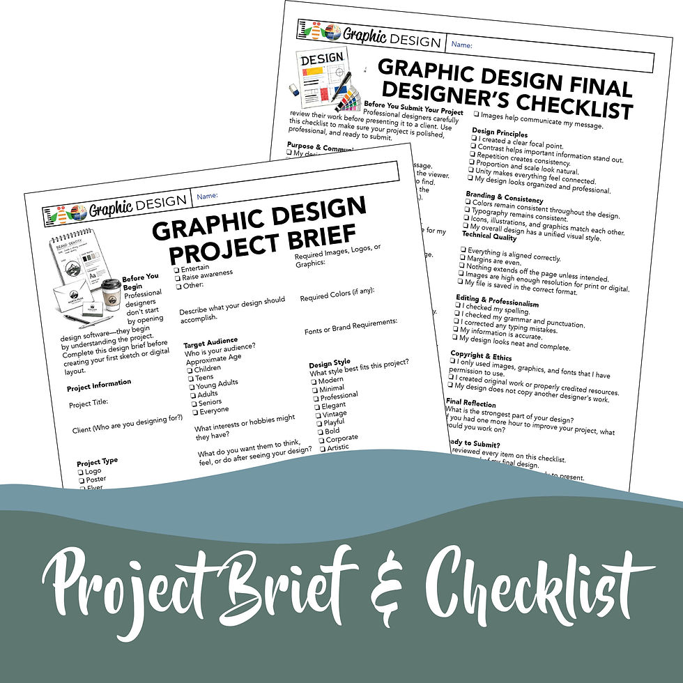 Thumbnail: Graphic Design Evaluation & Critique Worksheets | Project Checklist & Brief