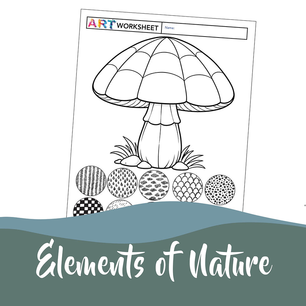 Thumbnail: Art Drawing Worksheet Zentangle Pattern Texture Nature Shells Feather Mushroom