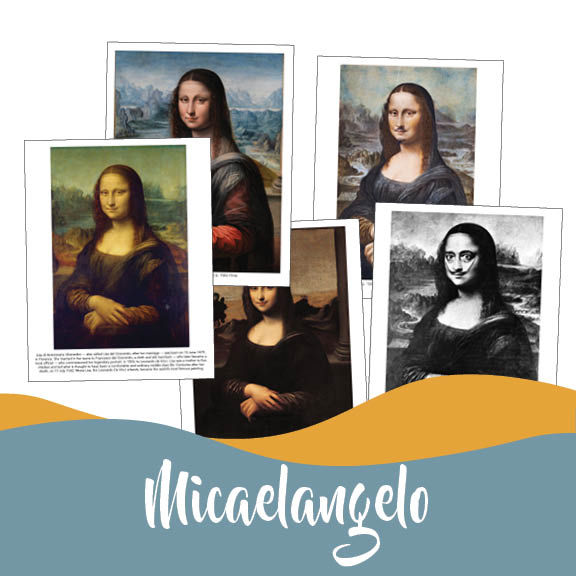 Thumbnail: Studio Art History Classroom Class Poster 30 Faces Leonardo DaVinci MONA LISA
