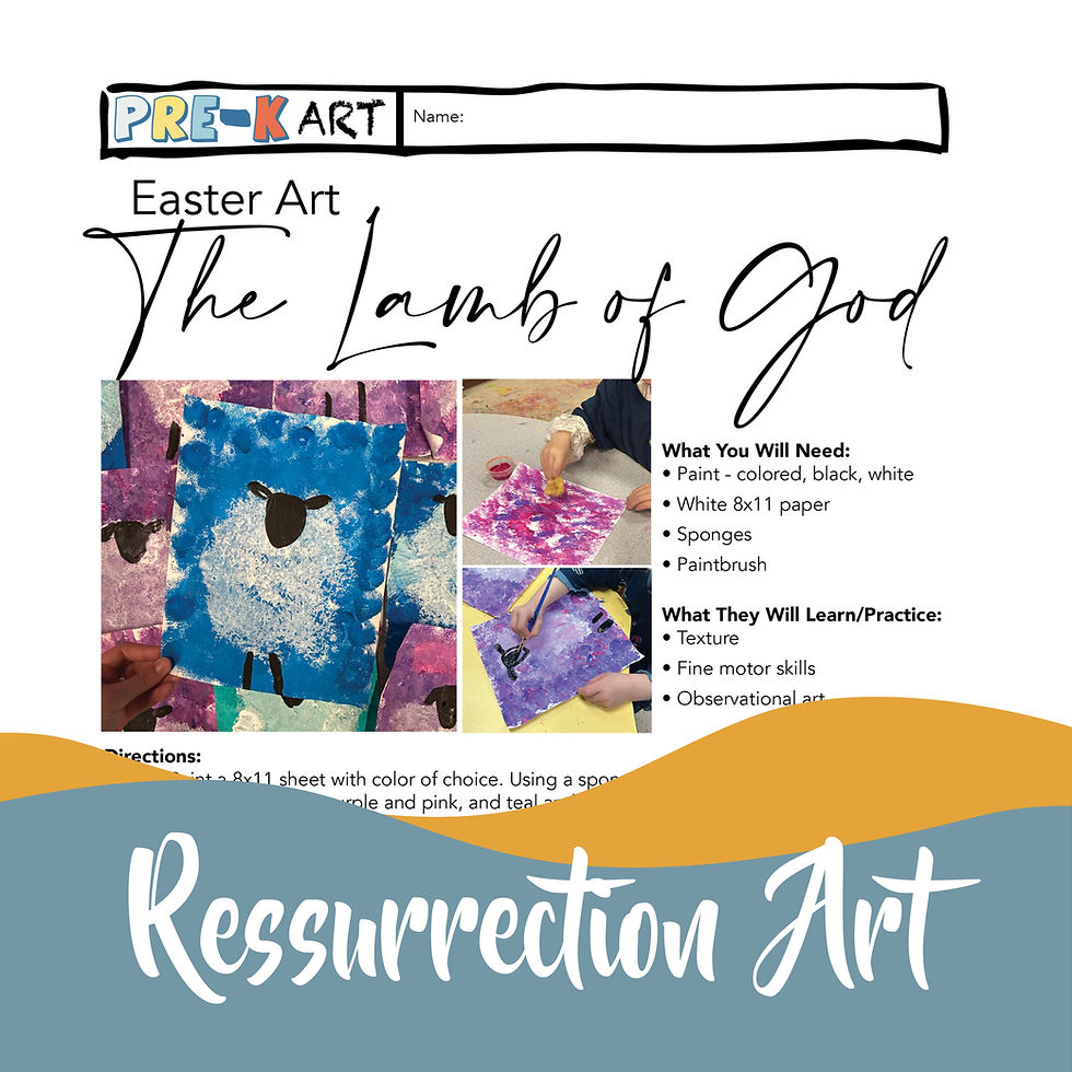 Thumbnail: Art PreK Preschool Kindergarten Bible Easter Lamb of God Sheep Project Craft