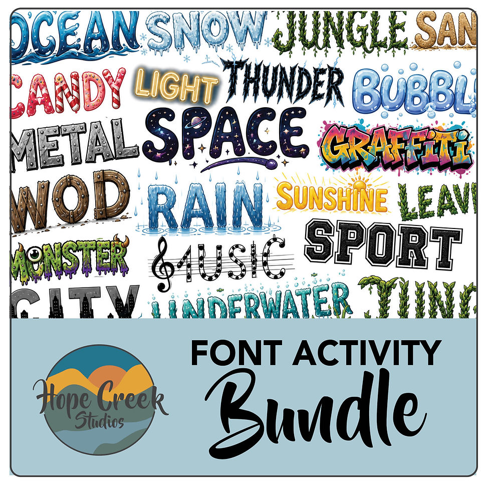 Thumbnail: Typography & Typeface Scavenger Hunt Bundle | Graphic Design Font Activities