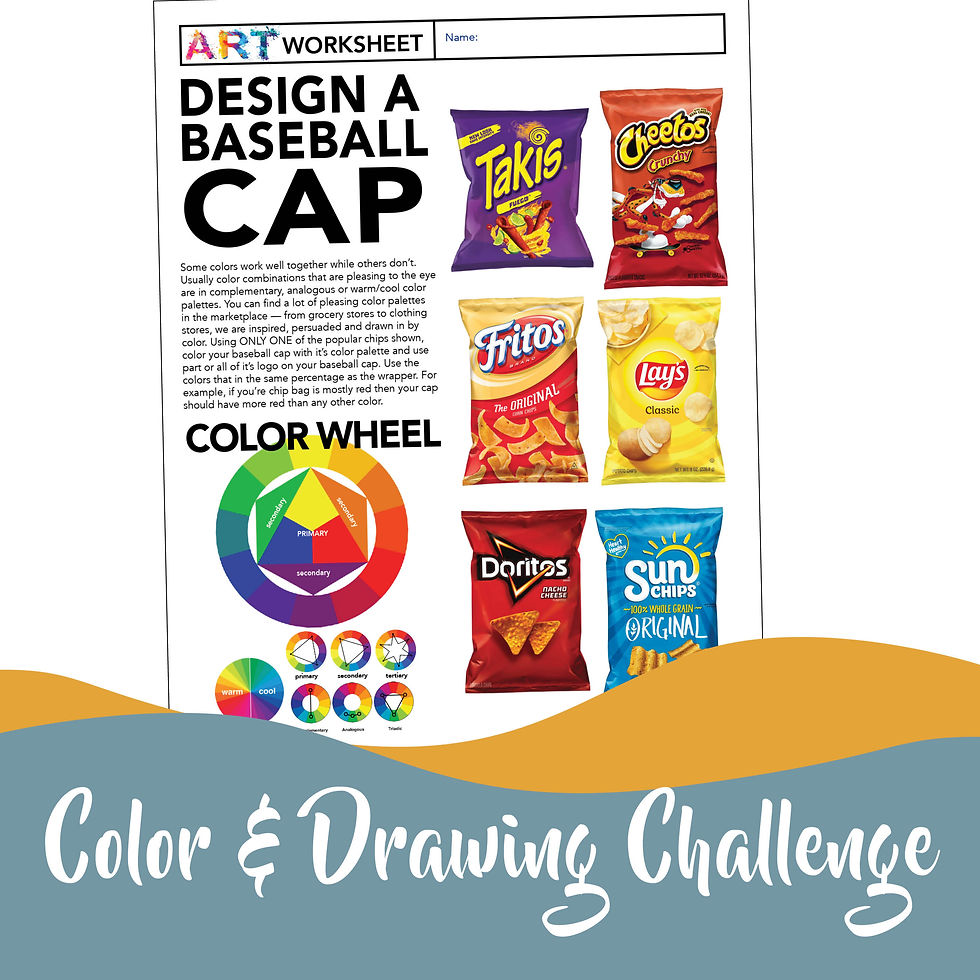 Thumbnail: Art Drawing Cap Hat Potato Chip Snack Design Logo Color Theory & Harmony Lesson