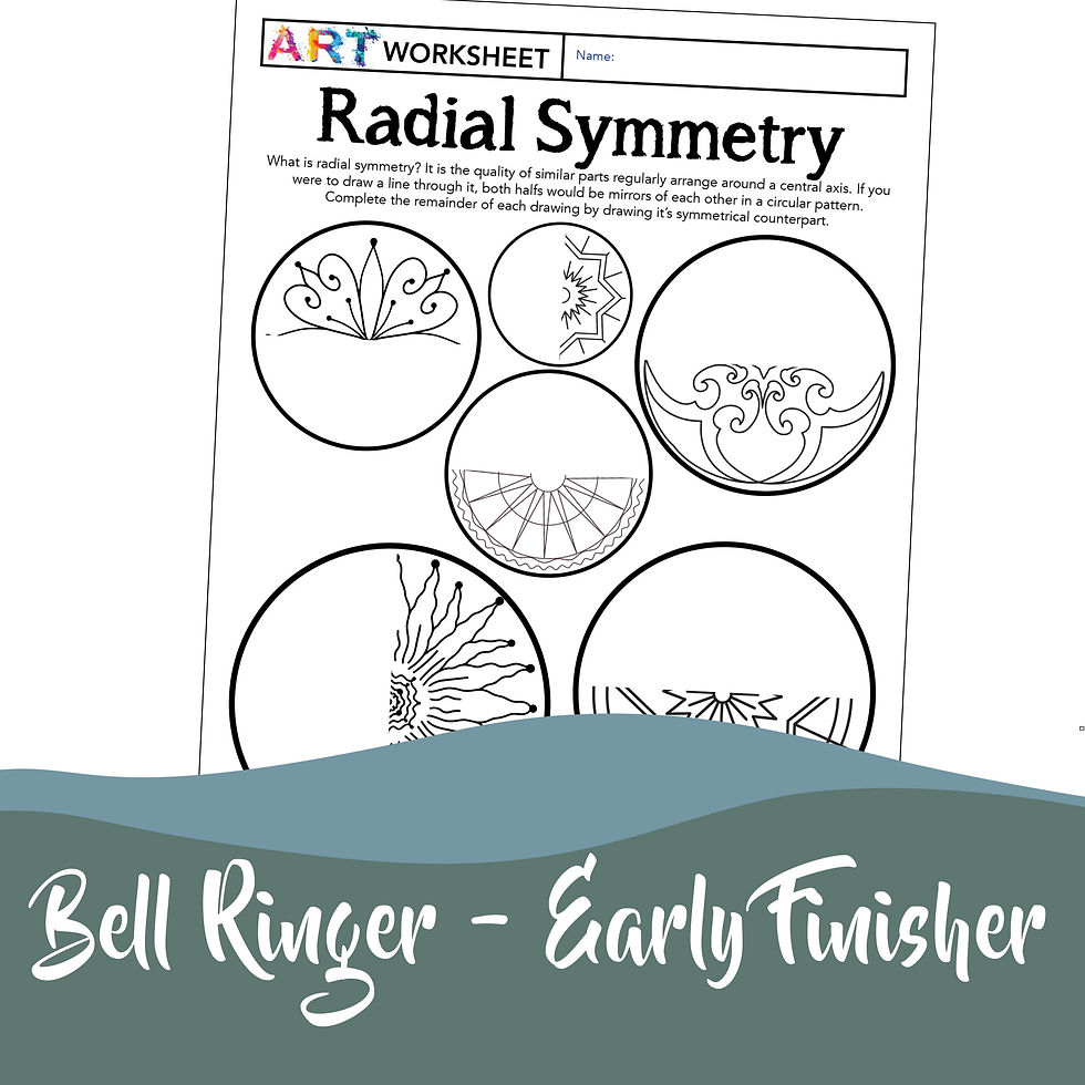 Thumbnail: Art Drawing Worksheets — Reflective & Radial Symmetry Designs Activity