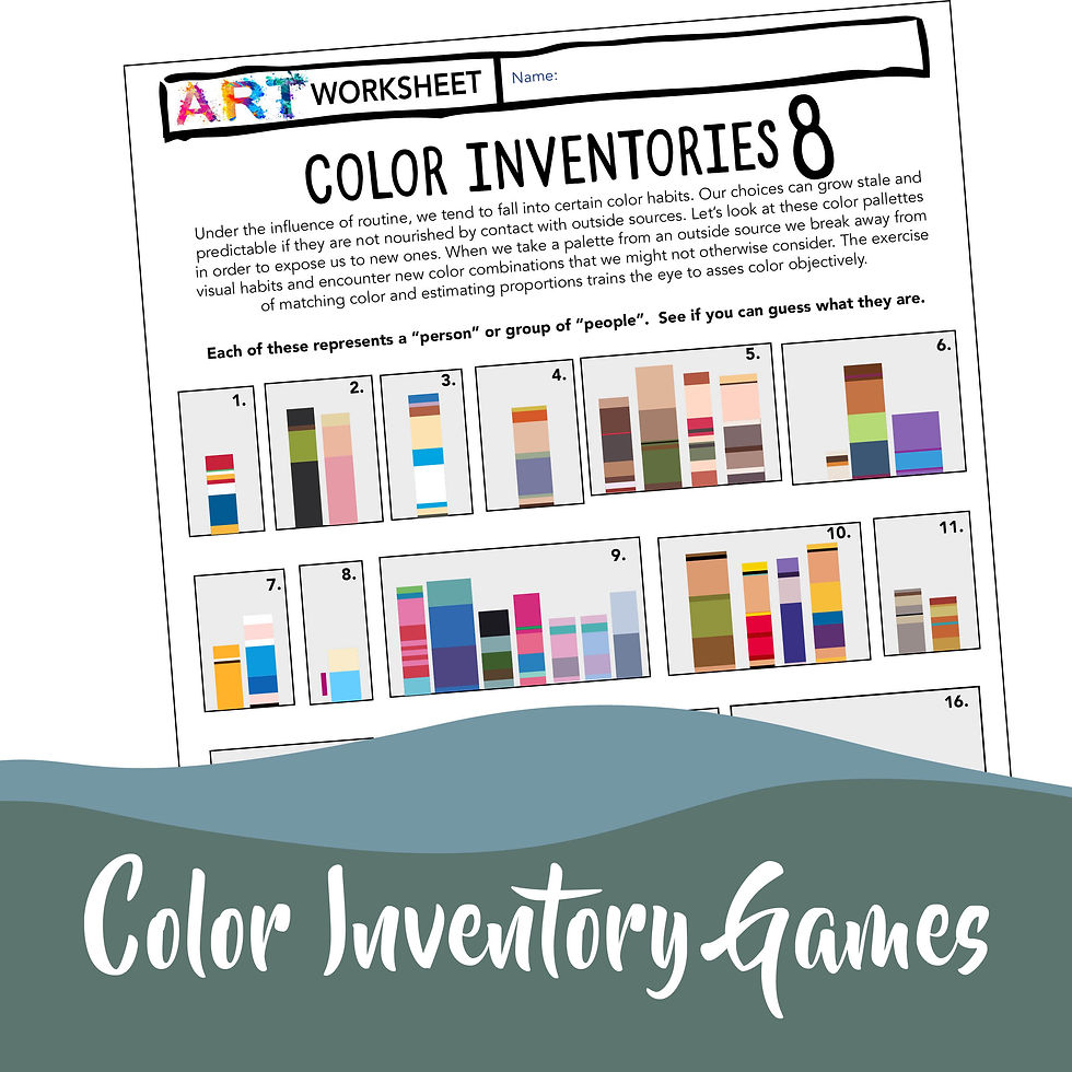 Thumbnail: Color Palette Guessing Game Bundle | Color Theory Activities & Graphic Design