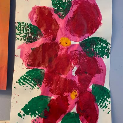 poinsettia painting: student example