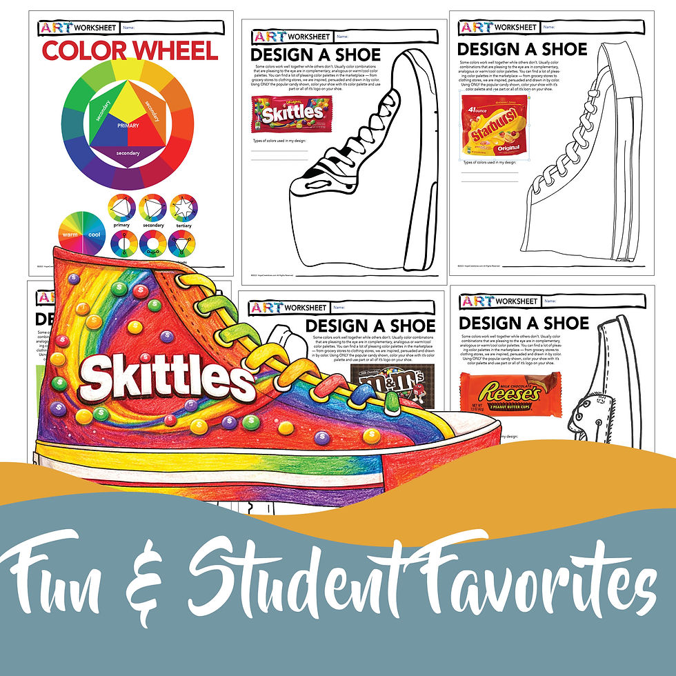 Thumbnail: Middle High School Art Sub Plans | No Prep Drawing Activities Emergency Lessons