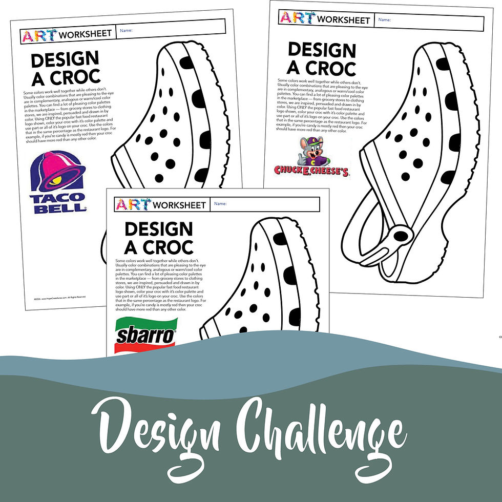 Thumbnail: Art Drawing Design Crocs Flip Flops Fast Food Logo Color Theory Worksheets