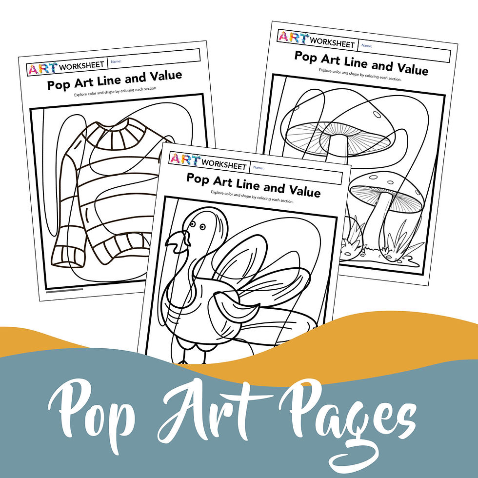 Thumbnail: Art Pop Art Abstract Modern Drawing Coloring Pages Fall Autumn Thanksgiving