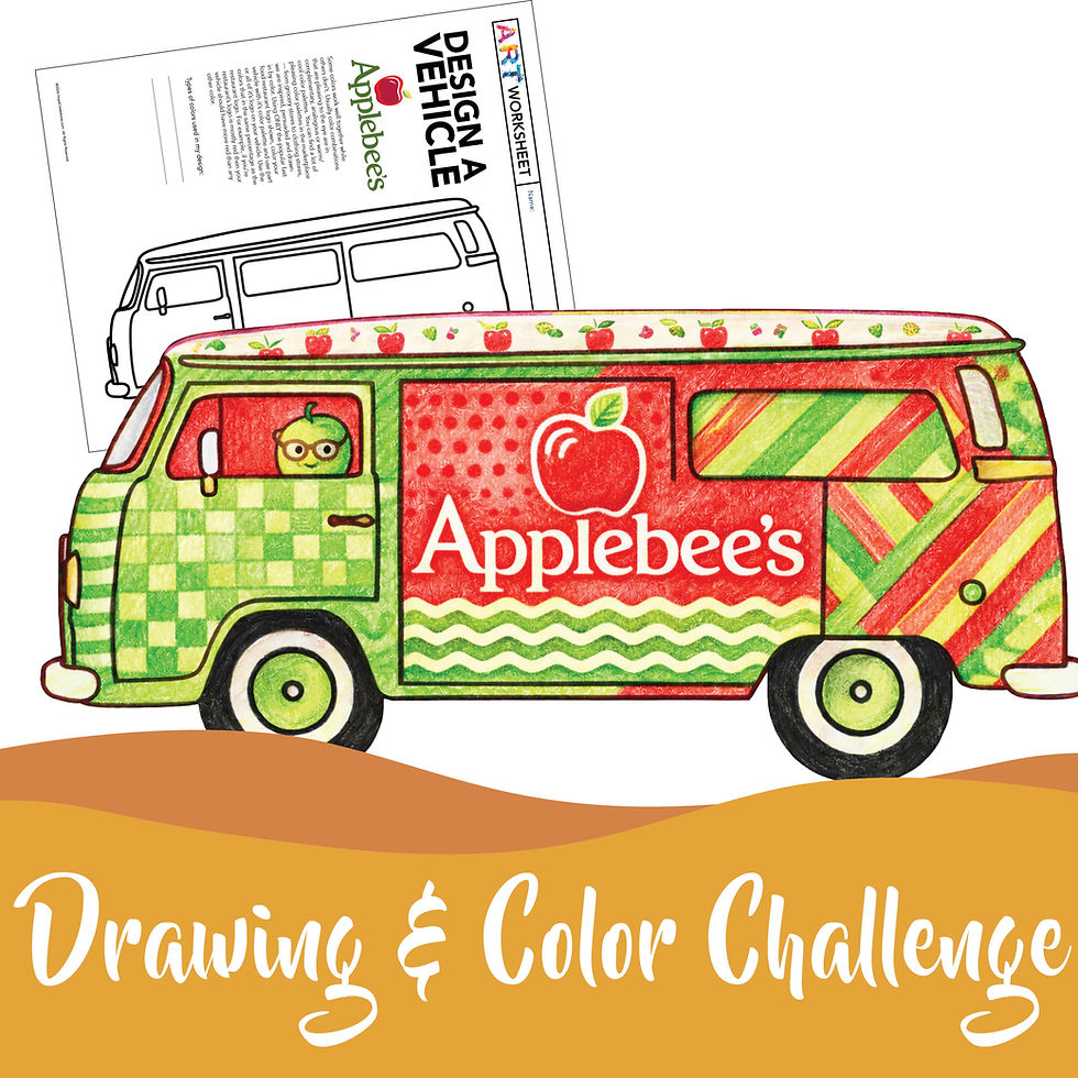 Thumbnail: Art Design A Vehicle Car Fast Food Truck with Food Logo Color Theory Activity