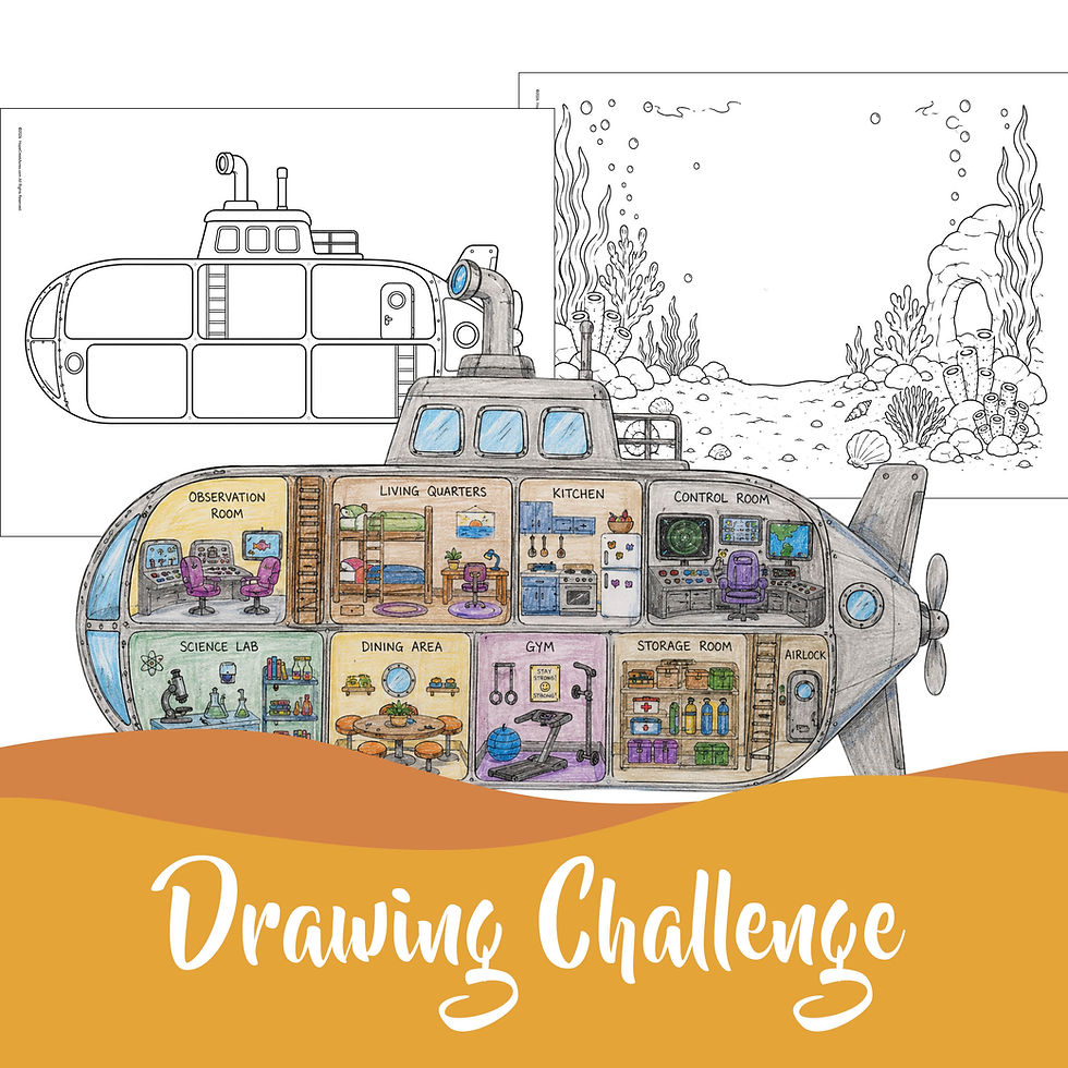Thumbnail: Design Your Own Submarine Art Project | Ocean STEM Drawing Activity & Crew