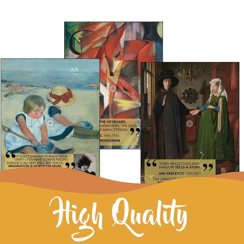 Thumbnail: Art History Classroom Posters Famous Paintings Artists Facts Quotes Portrait #2