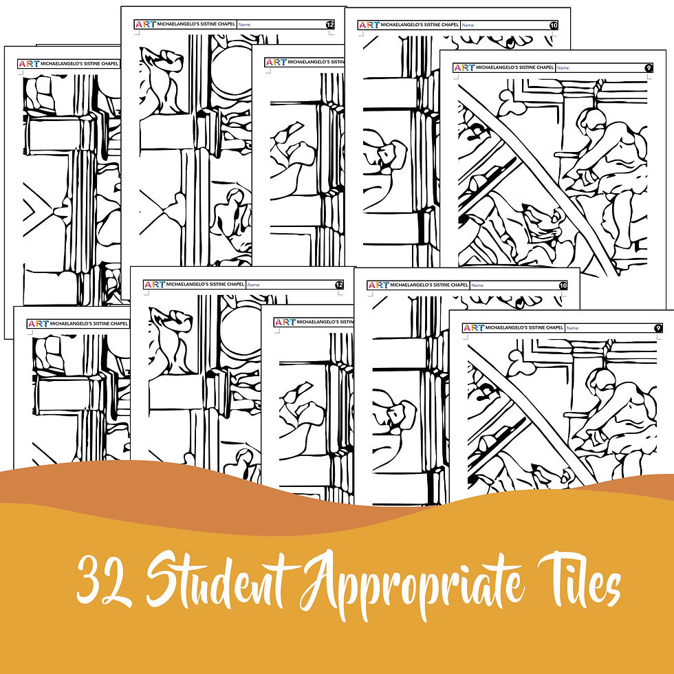 Thumbnail: Renaissance Art Michelangelo & The Sistine Chapel Collaborative Coloring Project