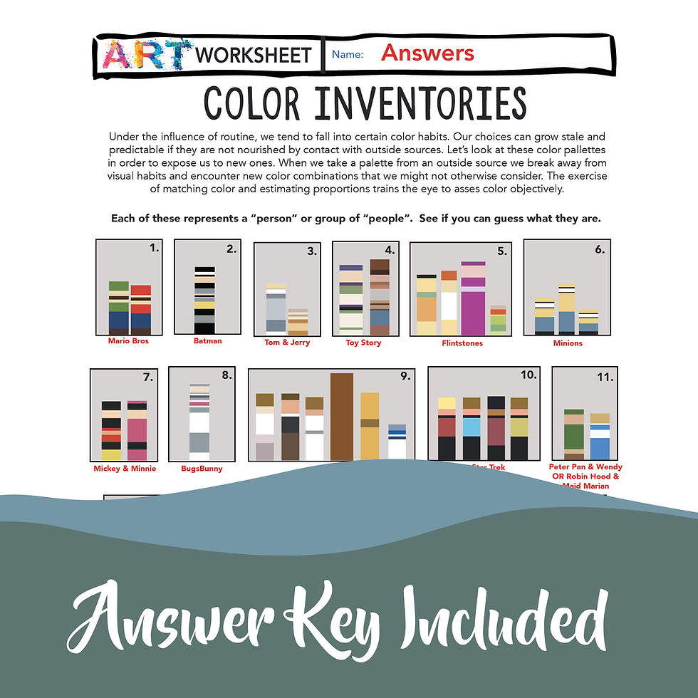 Thumbnail: Art Identify Guess the Character Game #1 Graphic Design Color Inventory & Theory