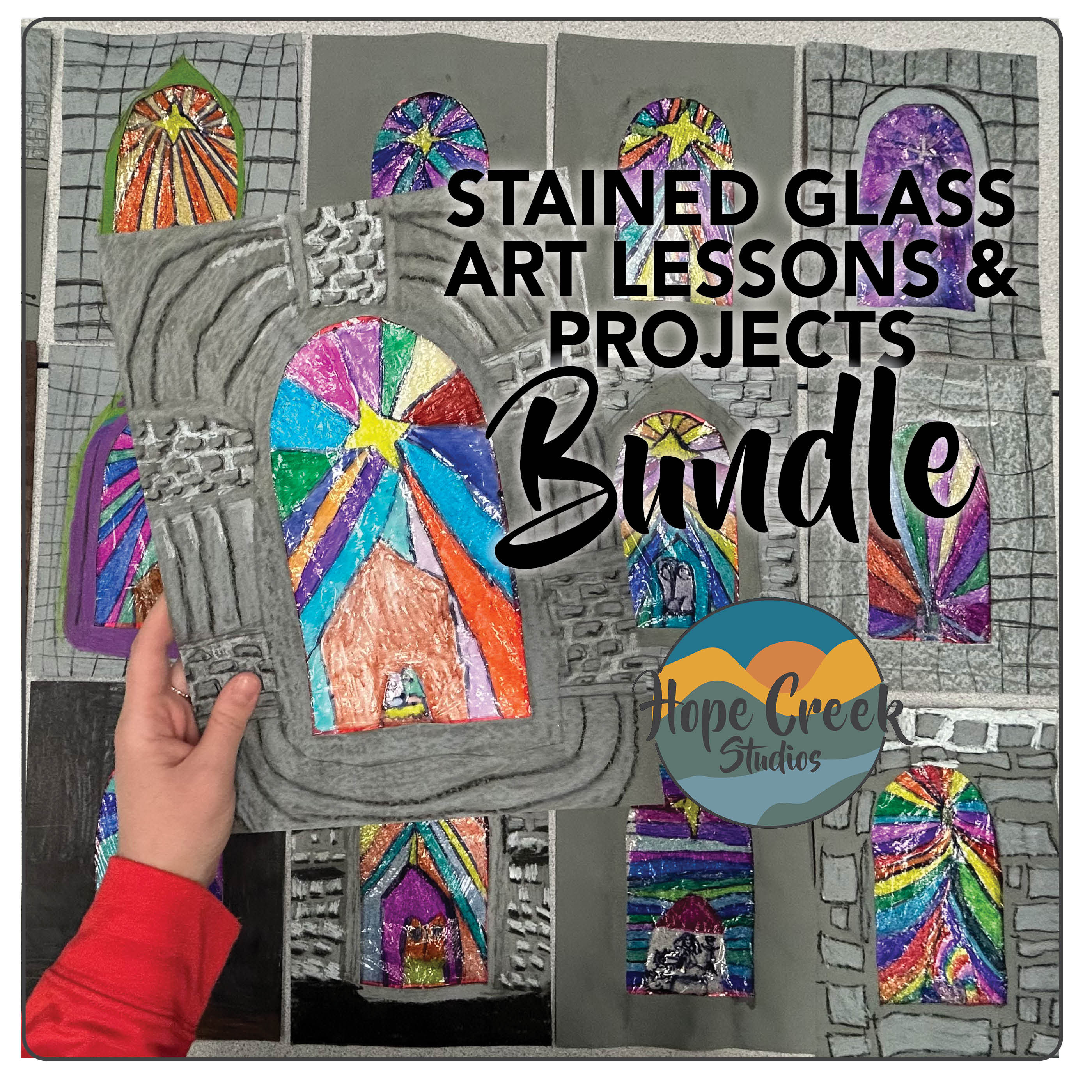 Stained Glass Art Bundle | Gothic Windows Art History & Hands-On Projects Lesson