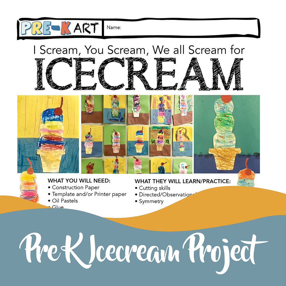 Thumbnail: Art Craft PreK Preschool Kindergarten Elementary Ice Cream Collage Project