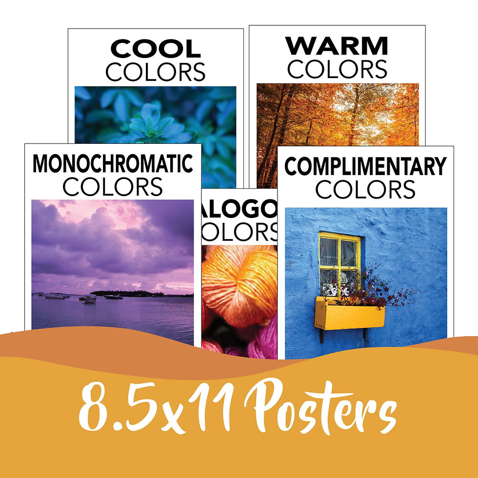 Thumbnail: Art Room Posters – Color Wheel & Theory Charts: Warm/Cool, Monochrome