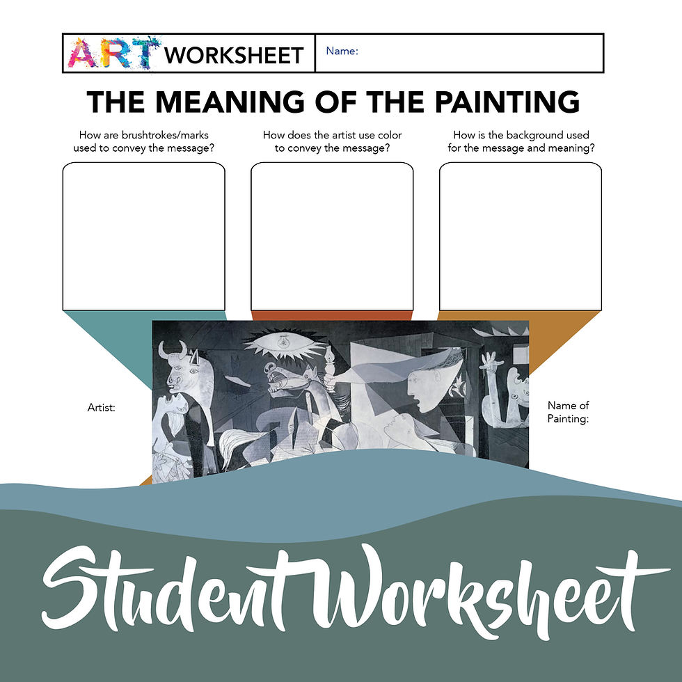 Thumbnail: Art History Famous Artist Painting with Meaning Message Lesson Analysis Activity