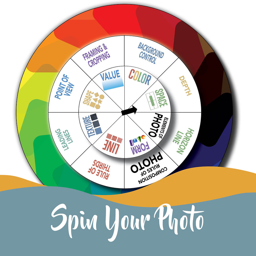 Thumbnail: Spin Your Photo Photography Wheel Spinner Color Element Composition Prompt Game