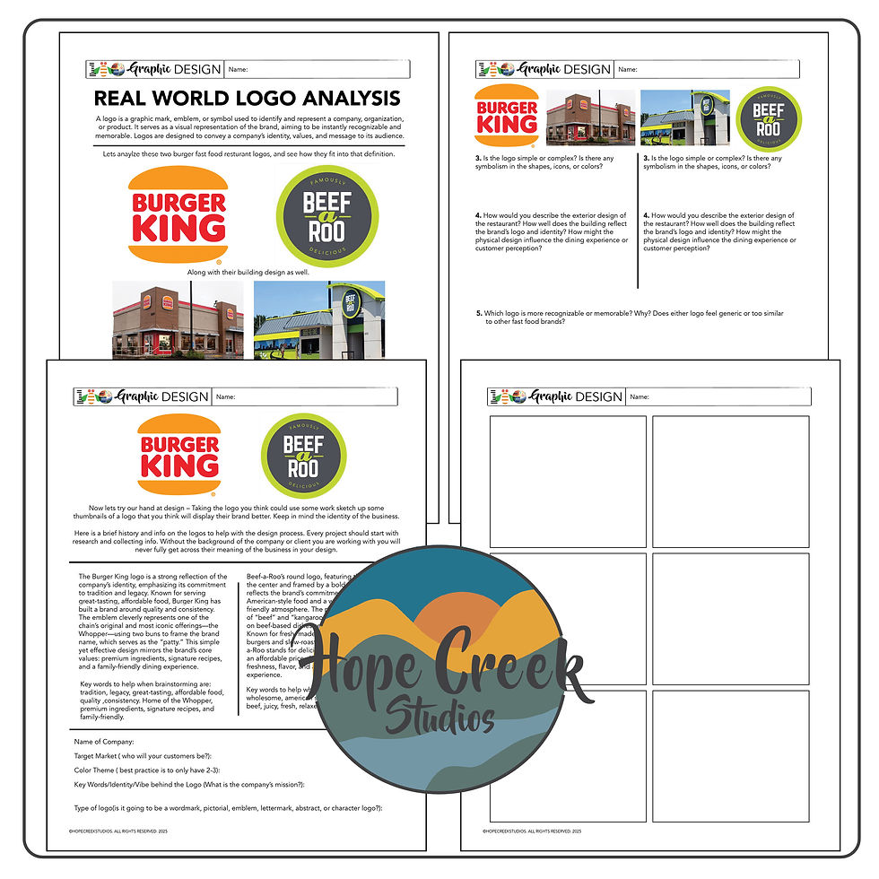 Art Graphic Design Real Modern World Logo Analysis Critique Lesson Activity