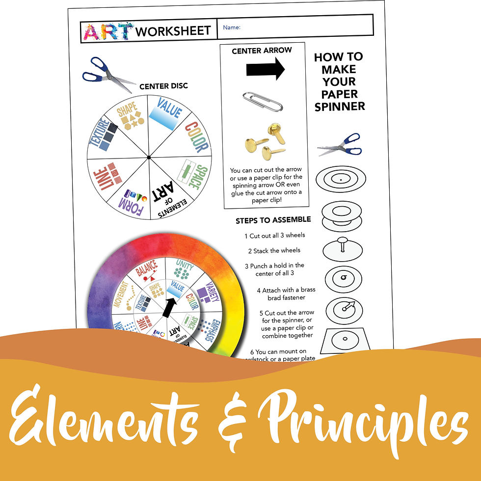 Thumbnail: Spin Your Art Graphic Design Wheel Elements Principles Color Prompt Game