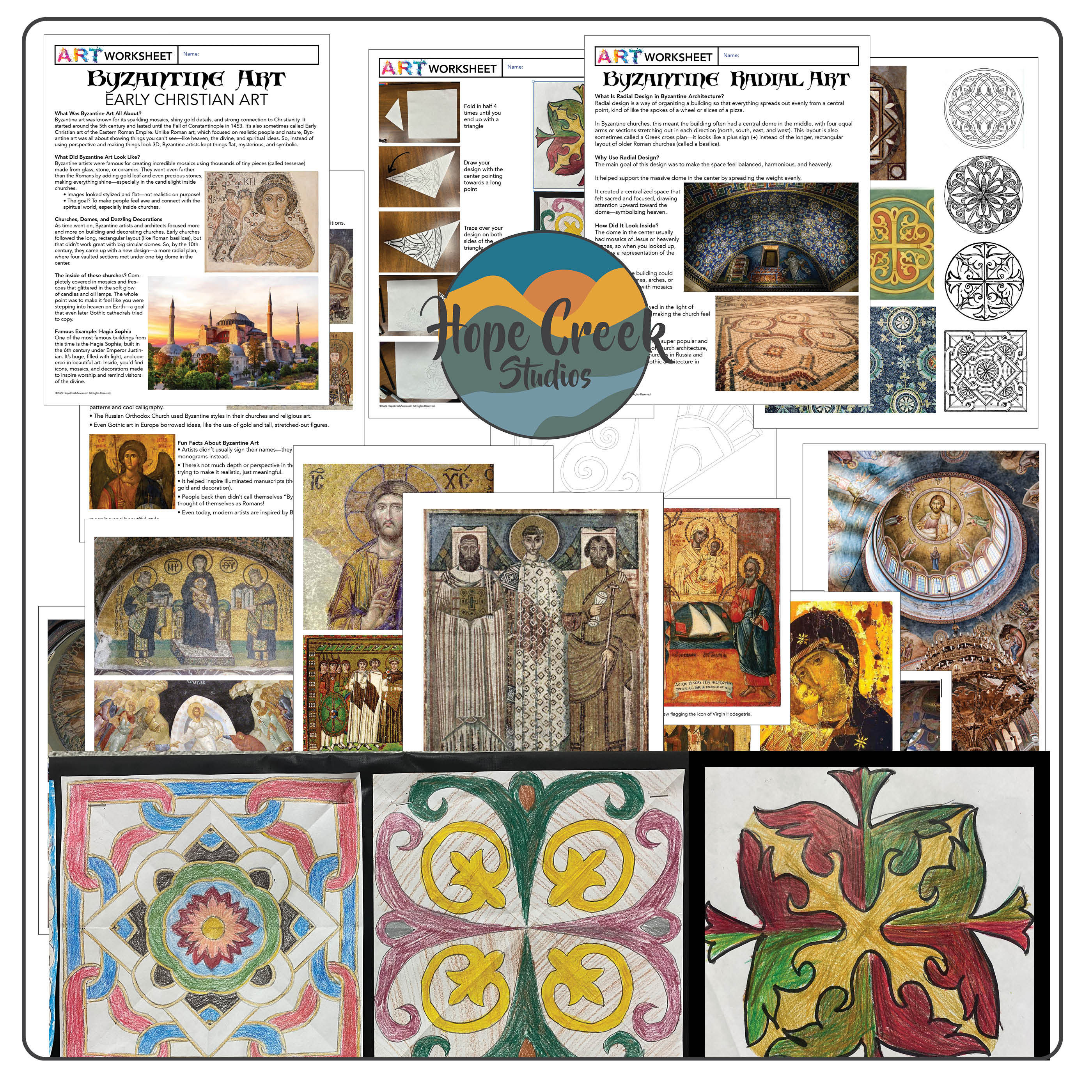 Art History Byzantine Time Period Radial Symmetrical Design Project Activity