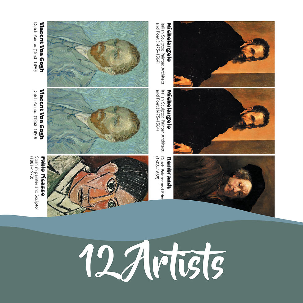 Thumbnail: Art History Famous Artists Self Portrait Playing Cards Game Activity — Go Fish!