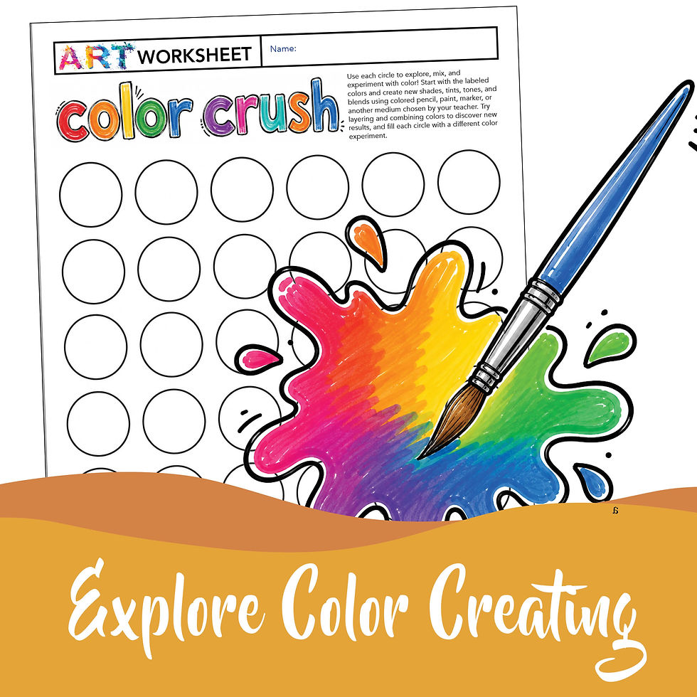 Thumbnail: Color Theory Activities Bundle | Color Mixing Worksheets, Mood & Emotion Art