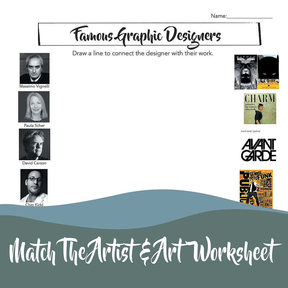 Thumbnail: Graphic Design Famous Artists Bios History Worksheet Presentation Lesson