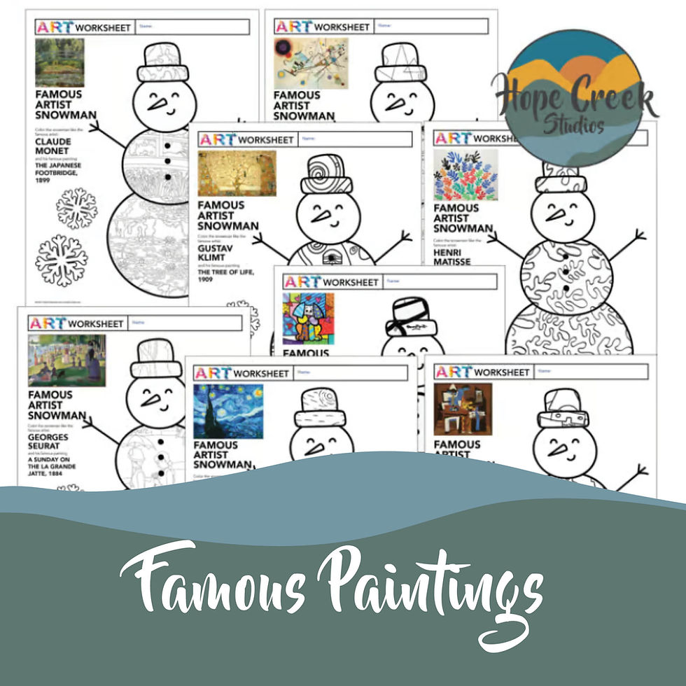 Thumbnail: Famous Artist Art History Coloring Pages Bundle – Seasonal Art-Inspired Sets