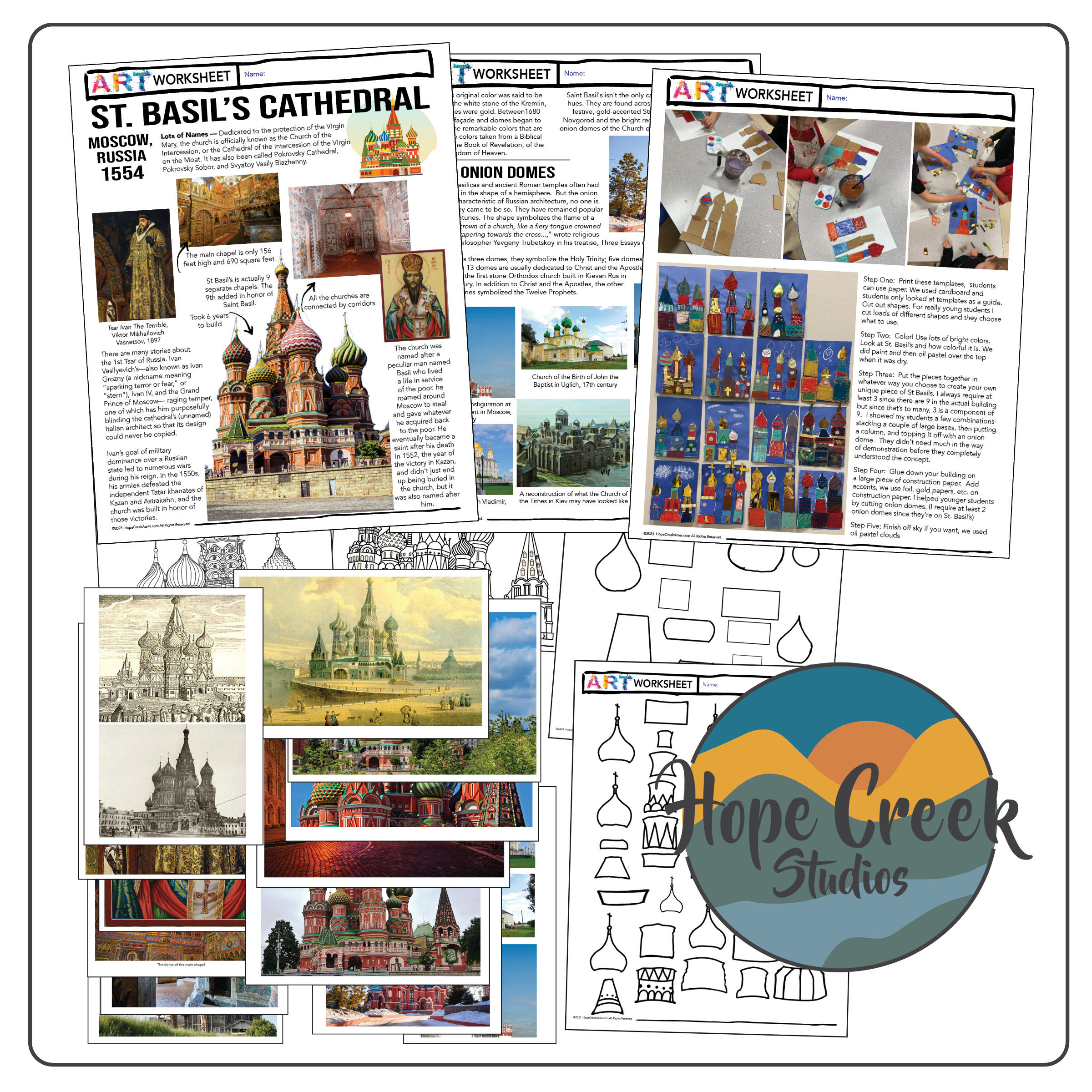 Art History Russia St. Basil's Cathedral Project Template Lesson Architecture