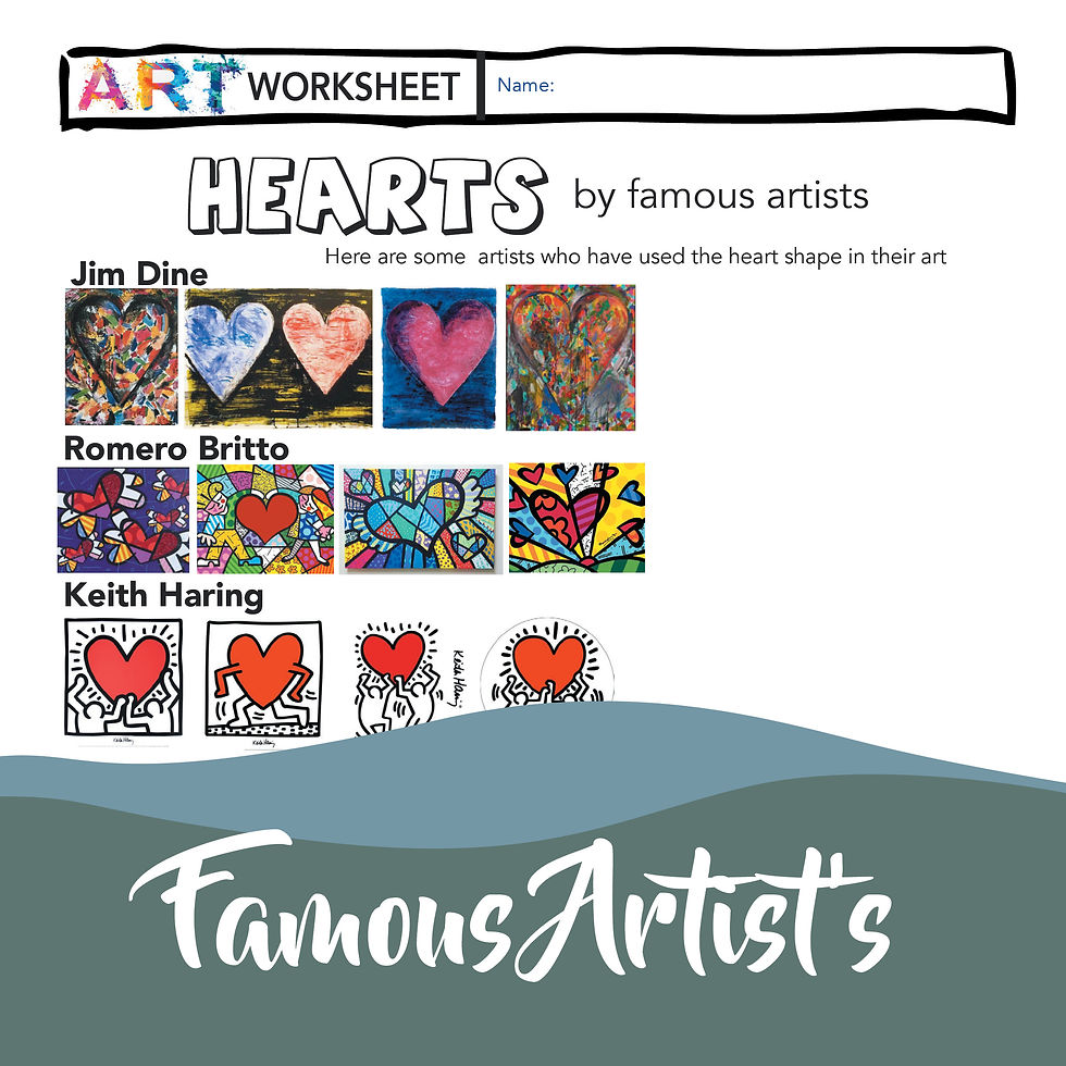 Thumbnail: Art Drawing Valentine Day Hearts Famous Artists History Sub Early Finisher Bell