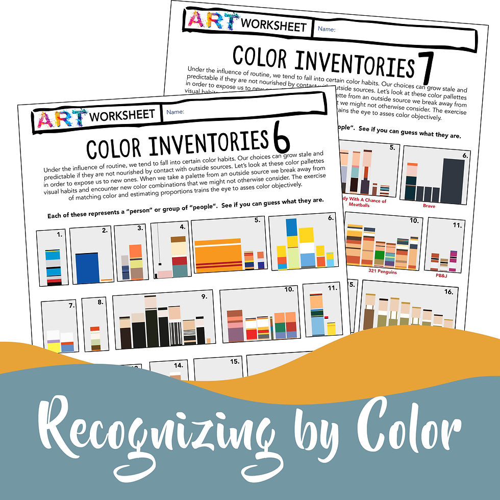 Thumbnail: Color Palette Guessing Game Bundle | Color Theory Activities & Graphic Design