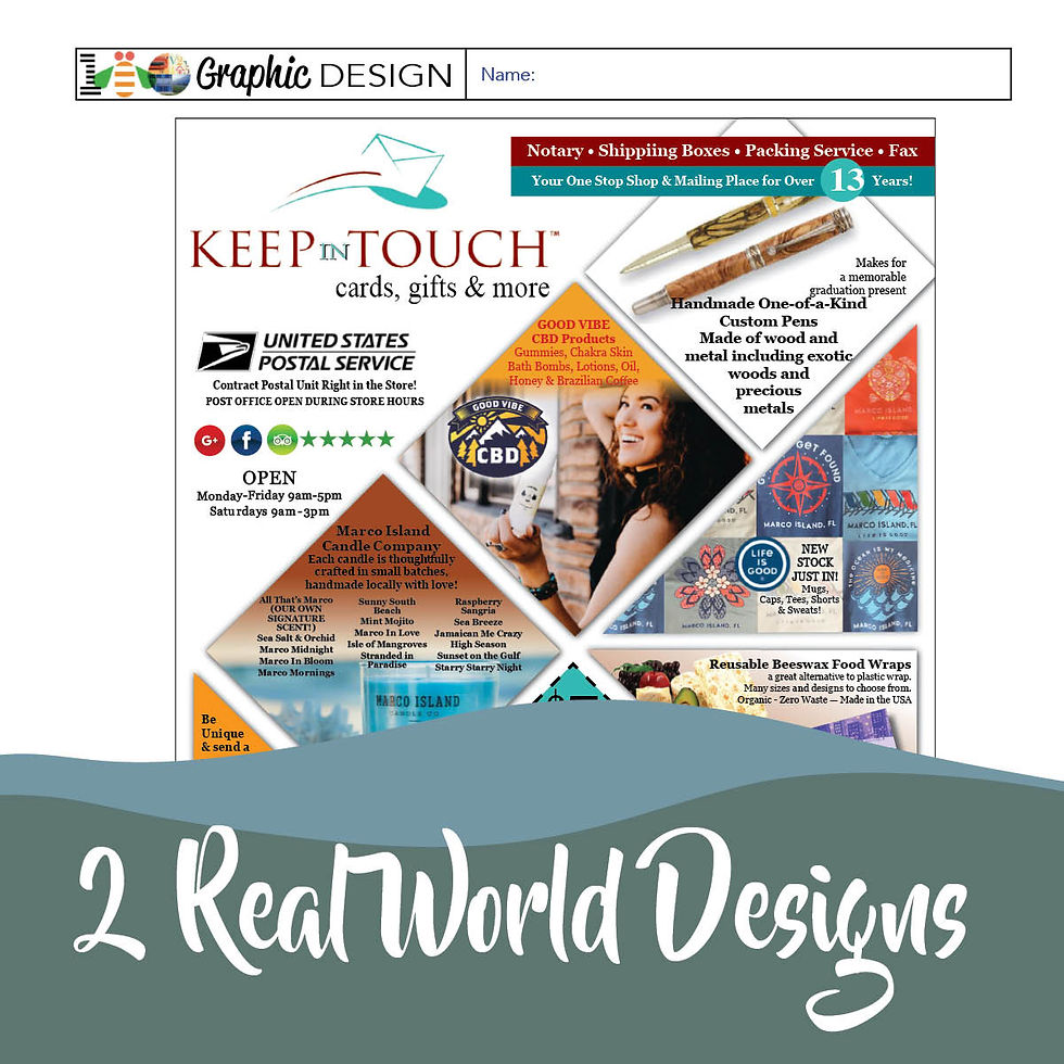 Thumbnail: Graphic Design Art Real Client Editing Proofing Pre-Press Ads Project Worksheet