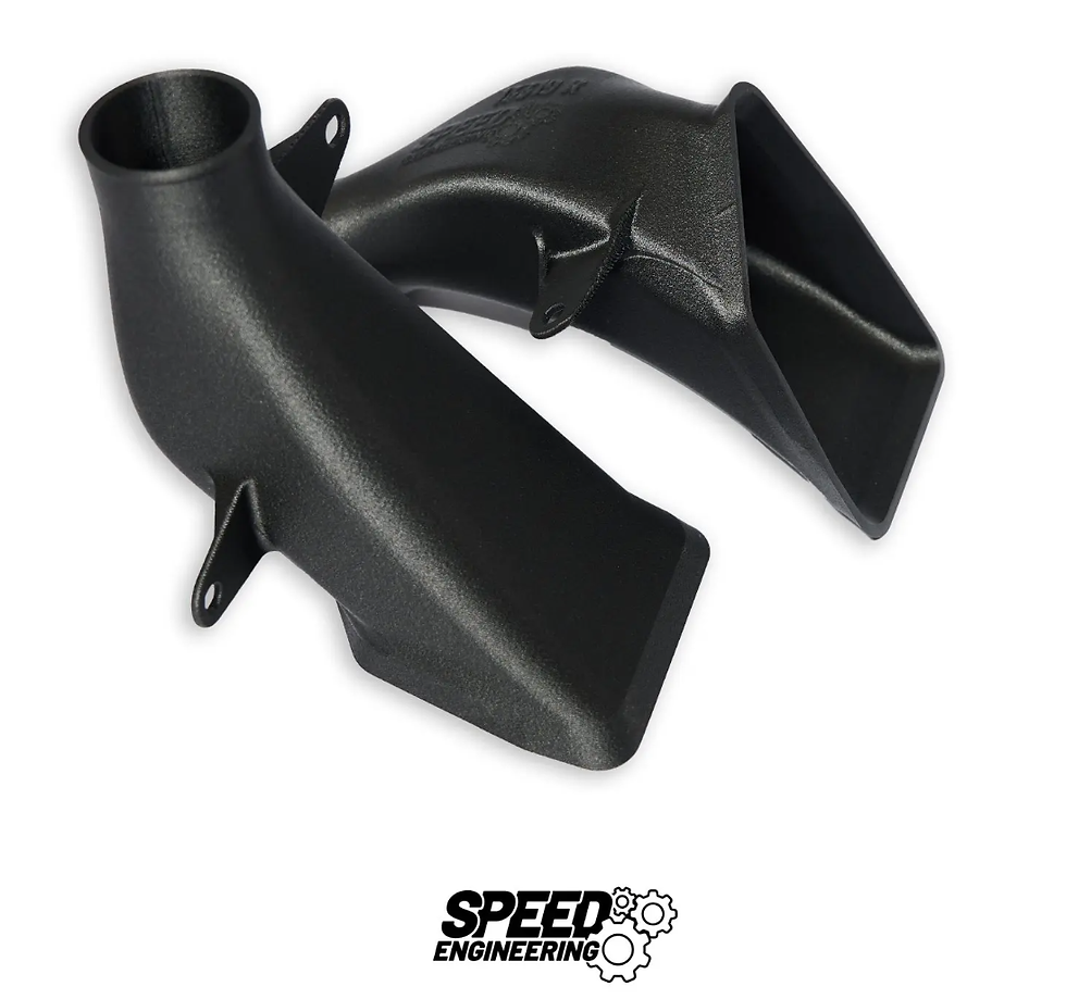 Conjunto de dutos de freio automotivos impressos em 3D com Ultrafuse PA6 GF30, prontos para montagem final.