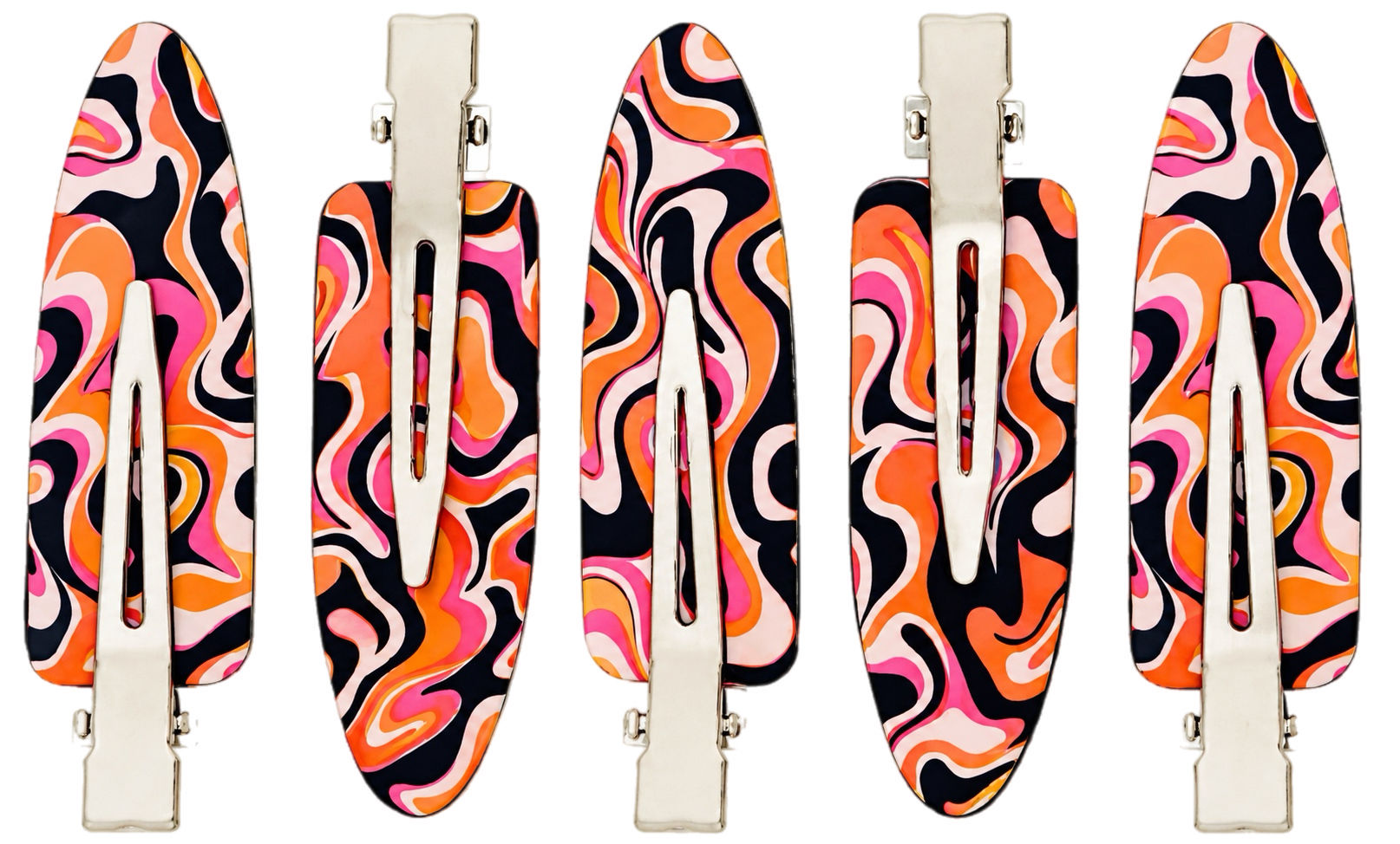Orange Creamsicle Hair Clips