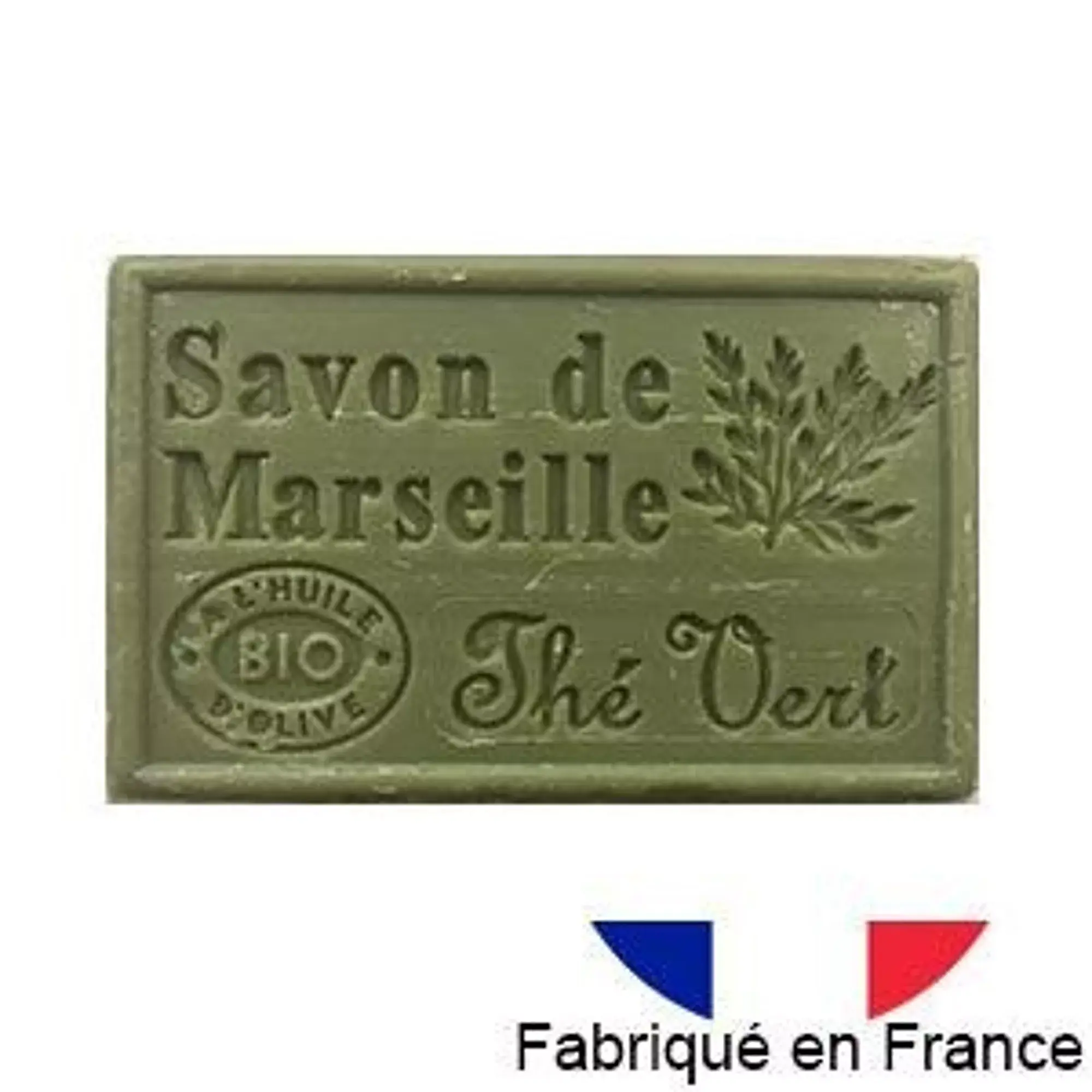 Savon de Marseille à l'huile d'olive bio parfum Thé vert