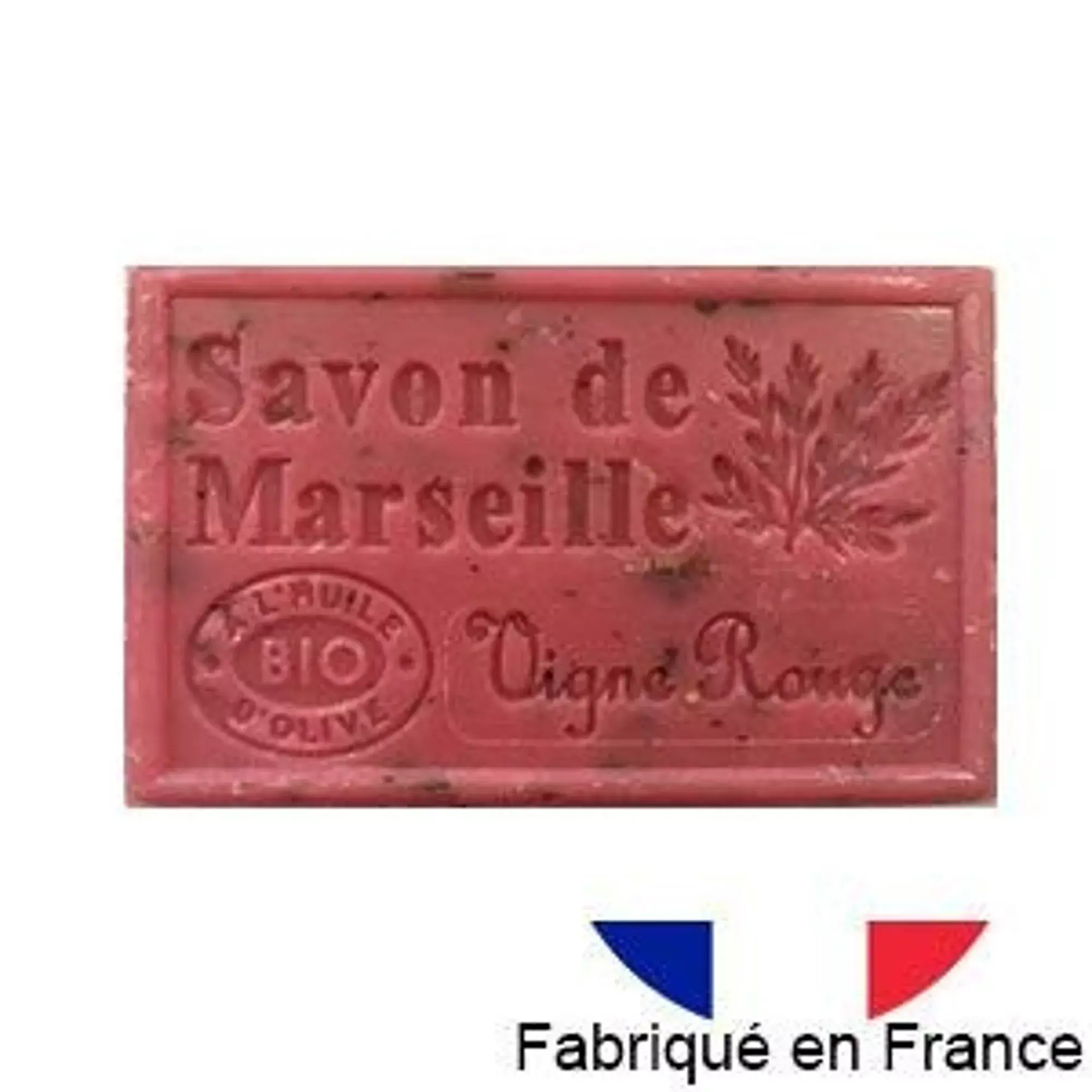 Savon de Marseille à l'huile d'olive bio parfum Vigne rouge