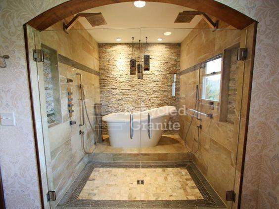 Recycled Granite accent wall