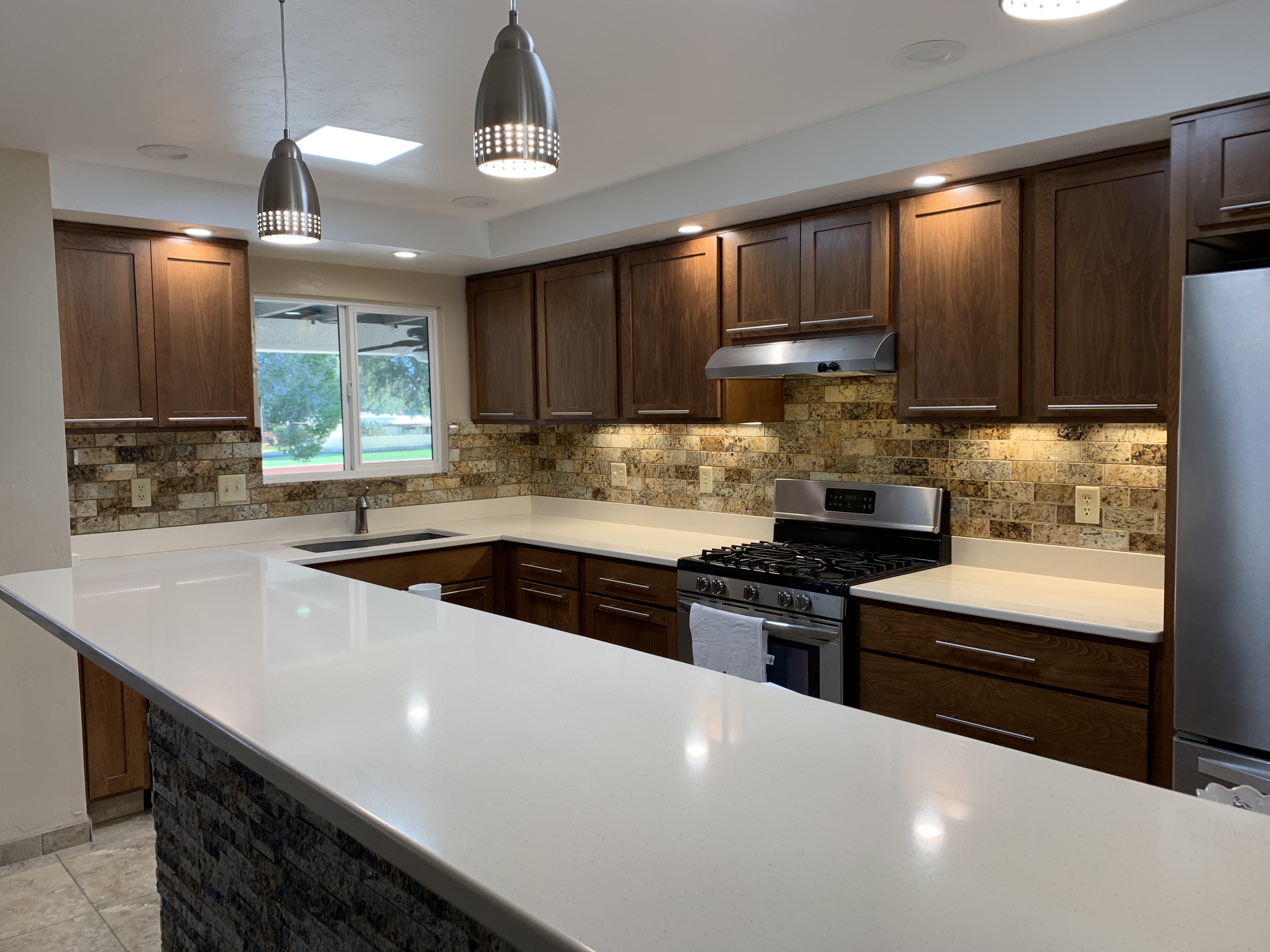 Kitchen Gets Amazing Update With Recycled Granite Subway Tile Recycled Granite Subway Tile