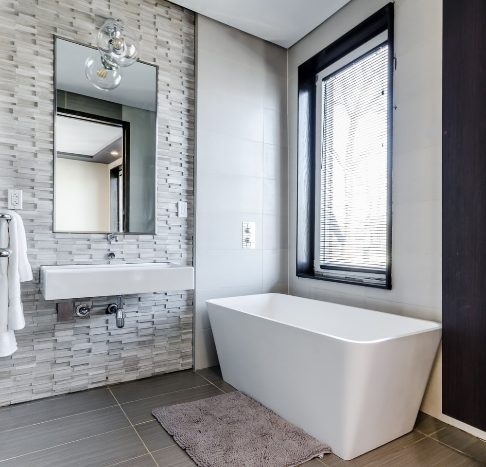 Industrial master bathroom