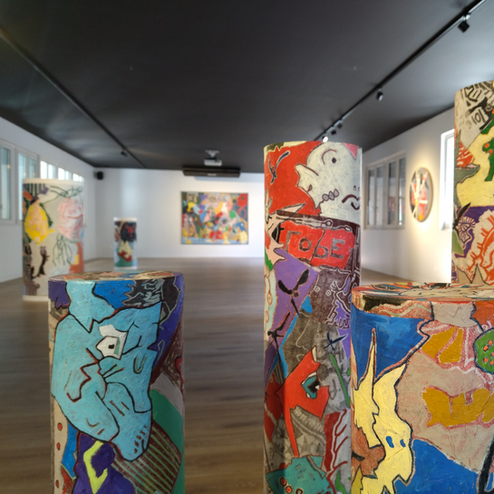 L'artiste Jean Marc Scanreigh expose son travail à la galerie d'art contemporain La Villa Balthazar à Valence, dans la Drôme