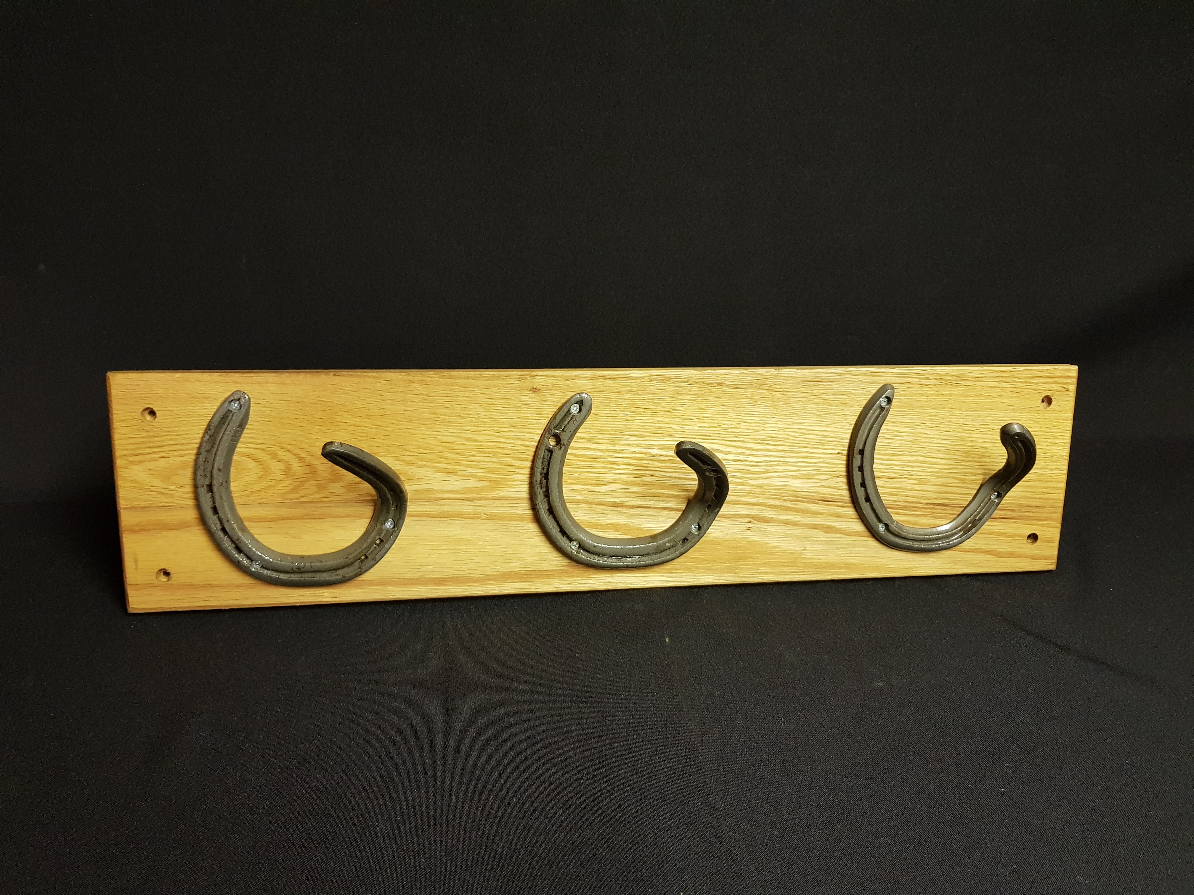 Coat Rack/Tack Holder - 3 x Horseshoe