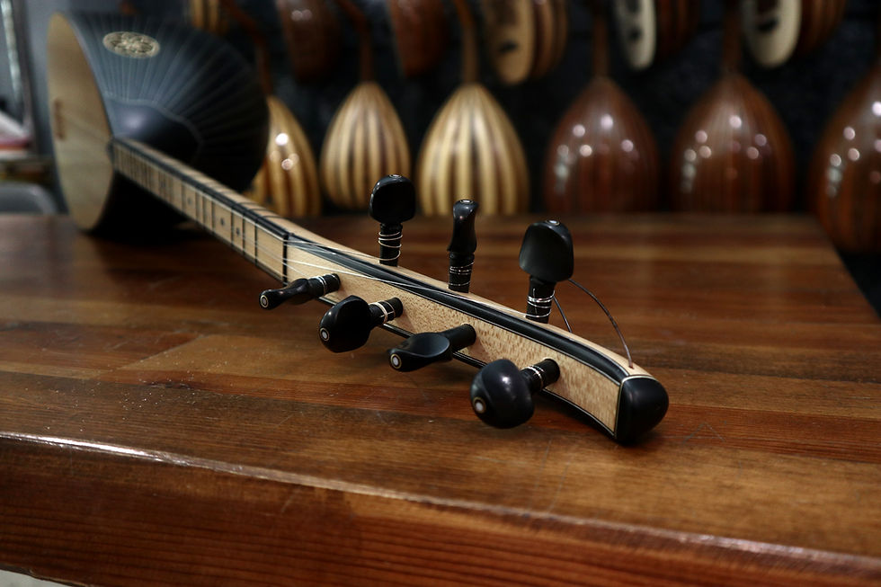 Thumbnail: Custom Ebony Body CEW-M40 Short Neck Saz