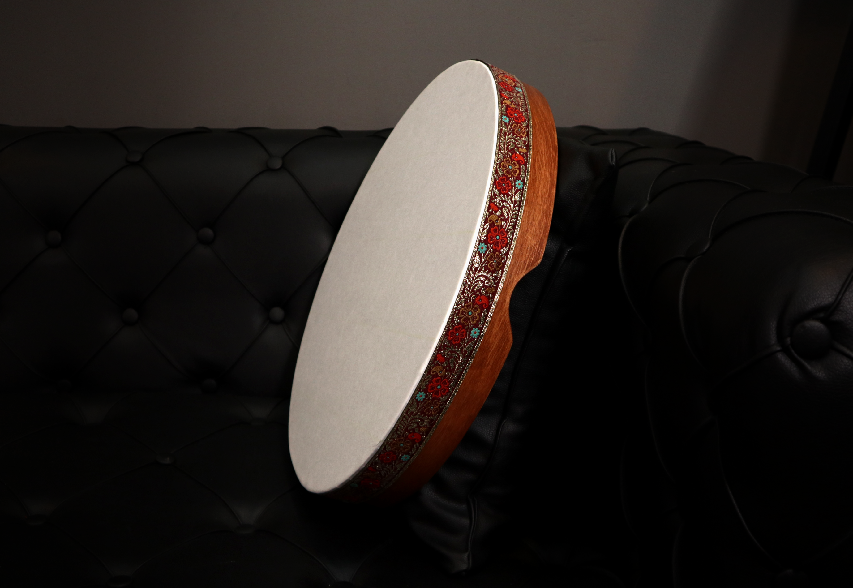 18" Eras Classic Solid Walnut Frame Drum Bendir - Turkish Drum Bendir - Handmade