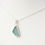 Thumbnail: Sterling zilveren ketting met blauw gin-glas.