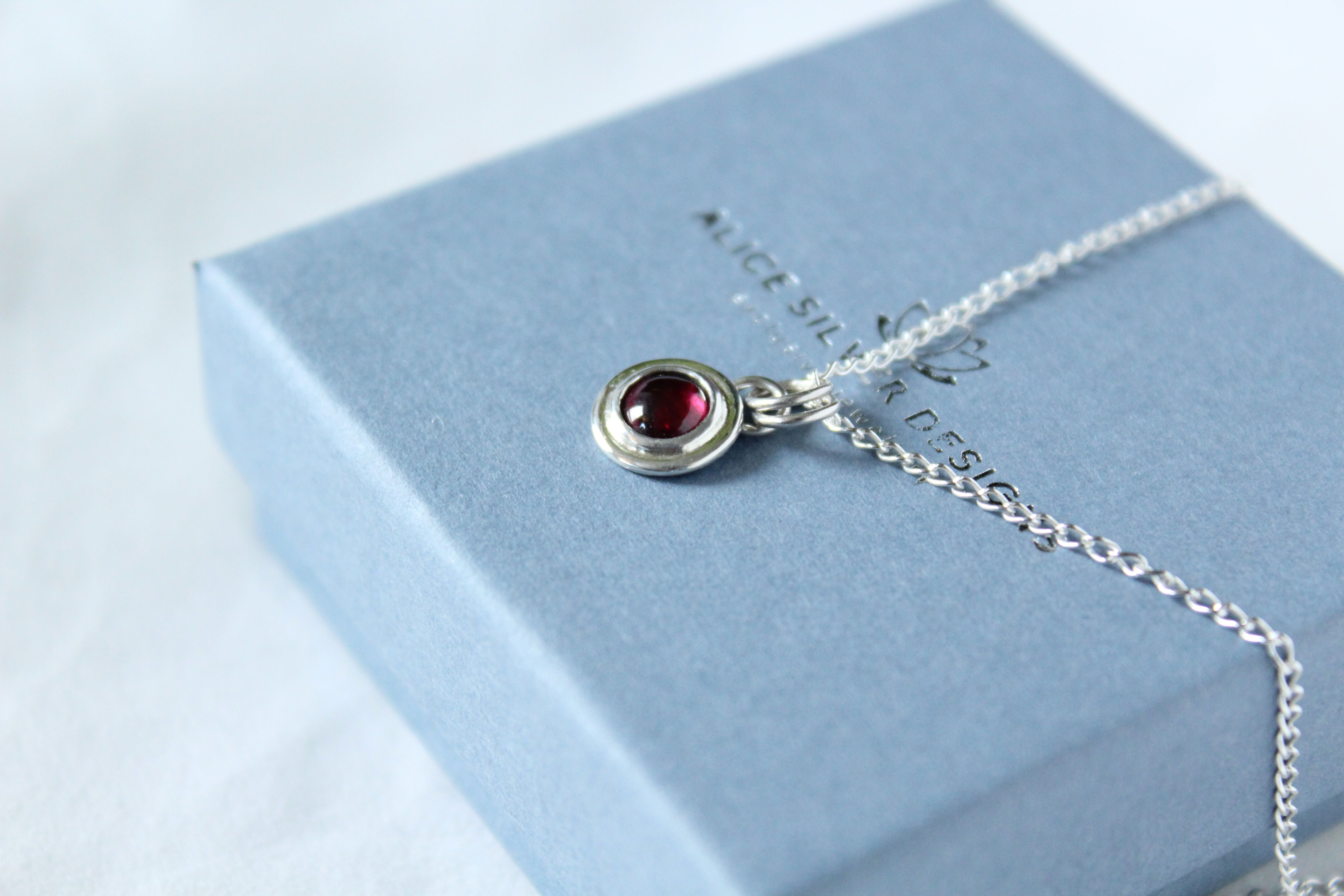 Raspberry garnet pendant