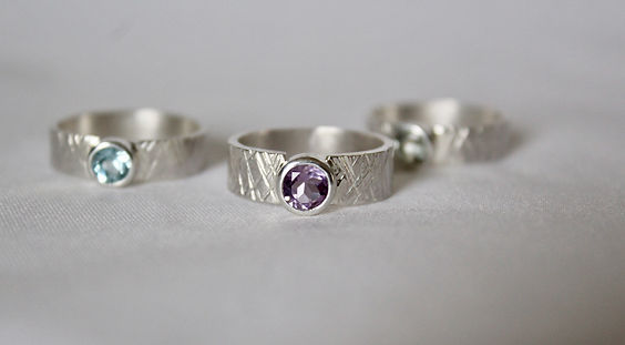 Alice Silver designs sterling silver gem