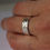 Thumbnail: Sterling silver band with diamond texture