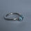 Thumbnail: Sky blue topaz solitaire ring