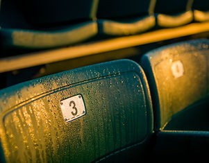 Dewy Stadium Seats at Sunrise